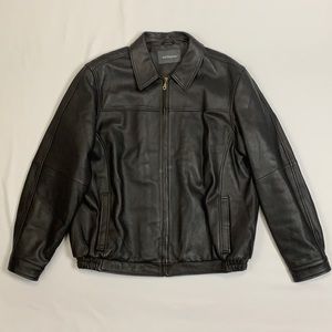 Croft & Barrow Leather Bomber Jacket
